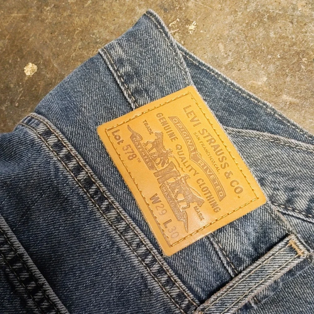 Levi's Premium 578 Baggy Jeans 29x30 Mens Wide Leg Loose Fit Skater Big E Denim